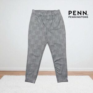 NWOT, Penningtons, Plaid Pull-On Plus Size Pants, Size X, Black, White